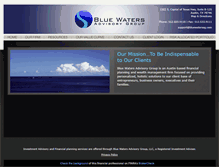 Tablet Screenshot of bluewatersadvisorygroup.com